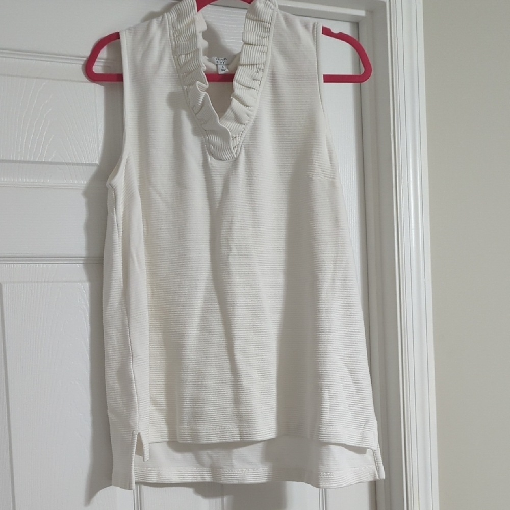 Crown And Ivy White Sleeveless Top